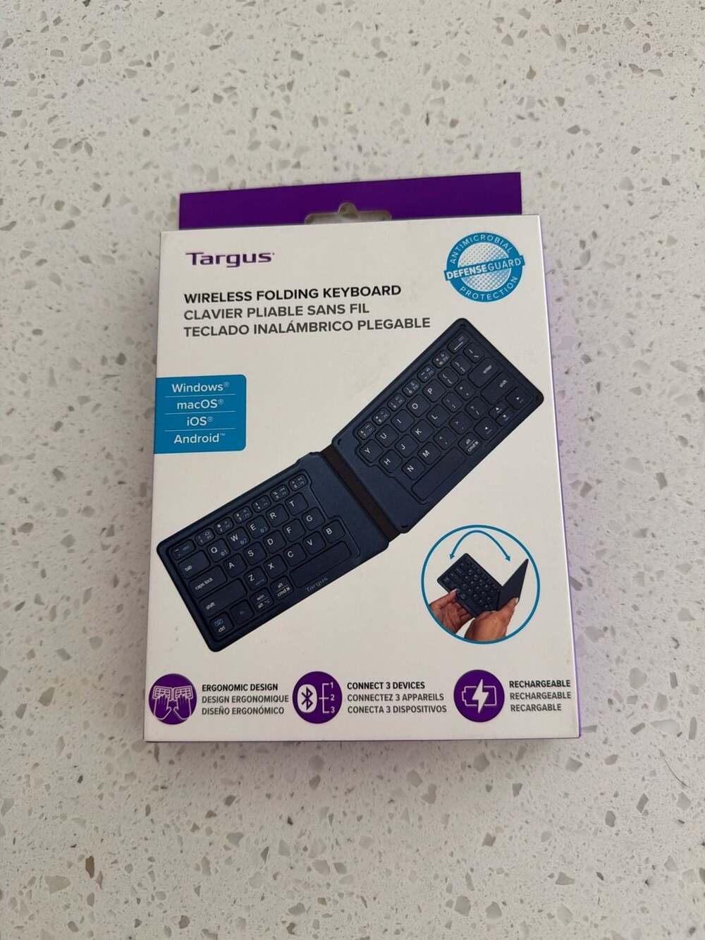 NEW Targus Ergonomic Folding Bluetooth Keyboard